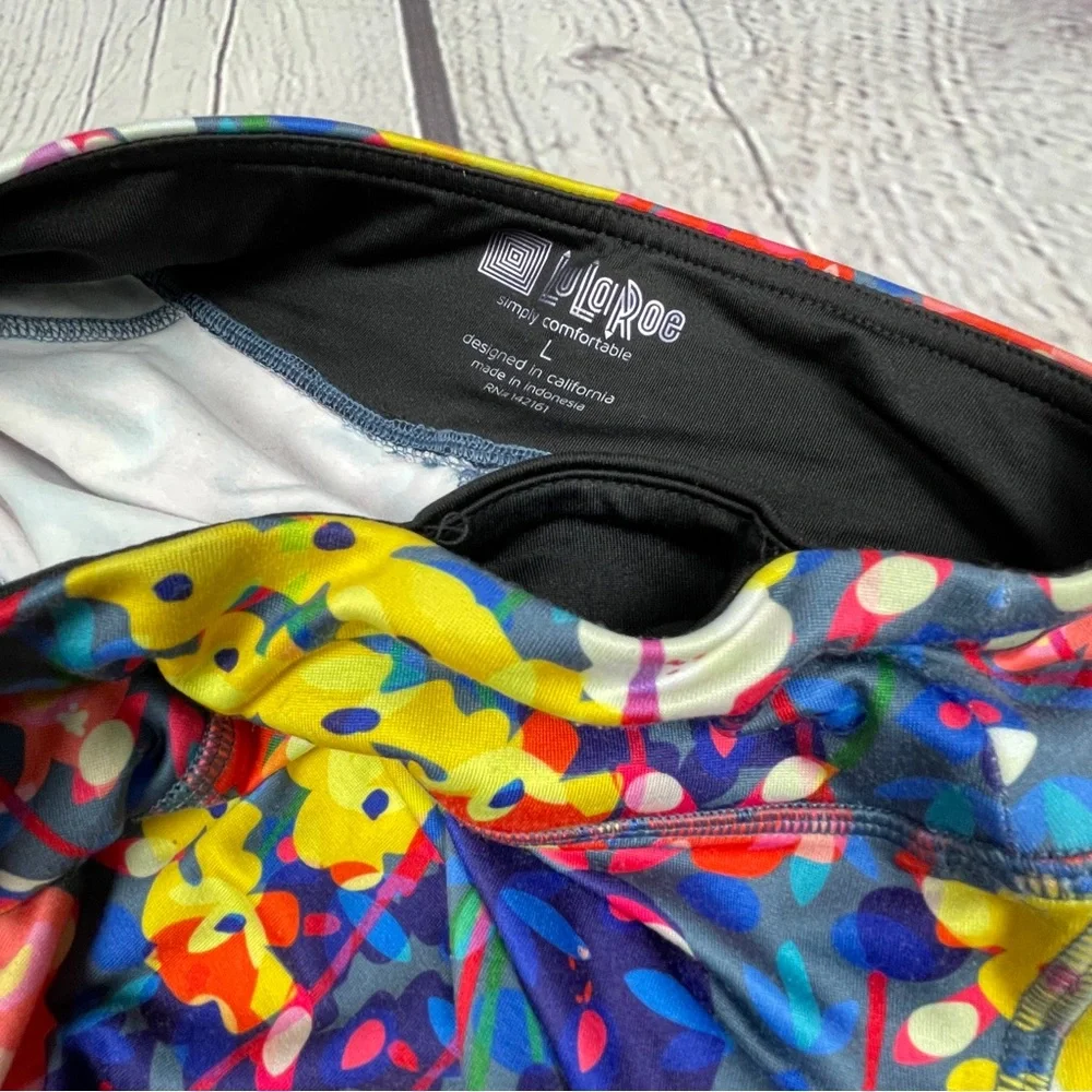 LULAROE Jade multicolor floral leggings, size L - Picture 5 of 13